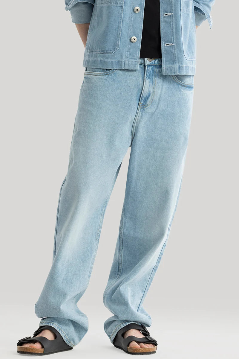 Buy Mens Lars Light Blue Loose Fit Jeans Online Snitch Snitch 7122