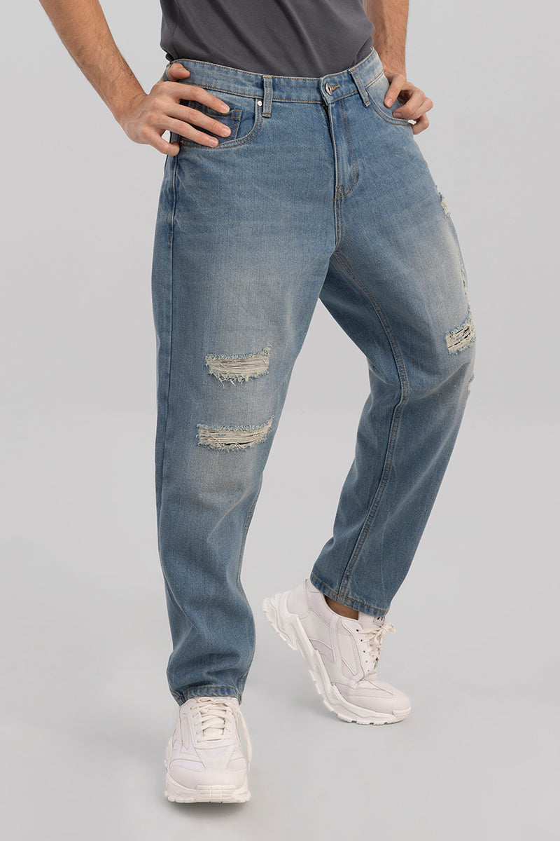 Buy Mens Boozy Ocean Blue Baggy Fit Jeans Online Snitch 9309