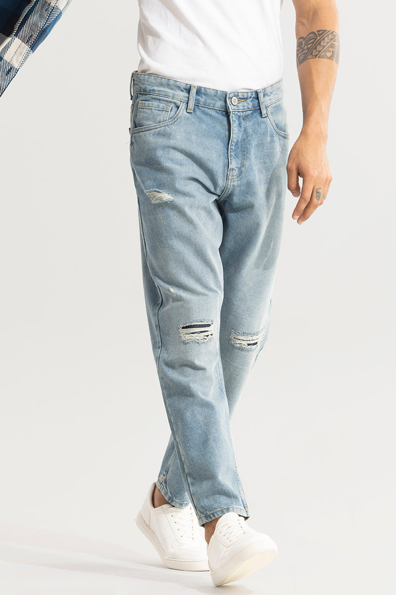 ASOS DESIGN ultimate straight leg pants in sky blue