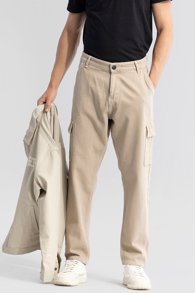 cream baggy jeans mens