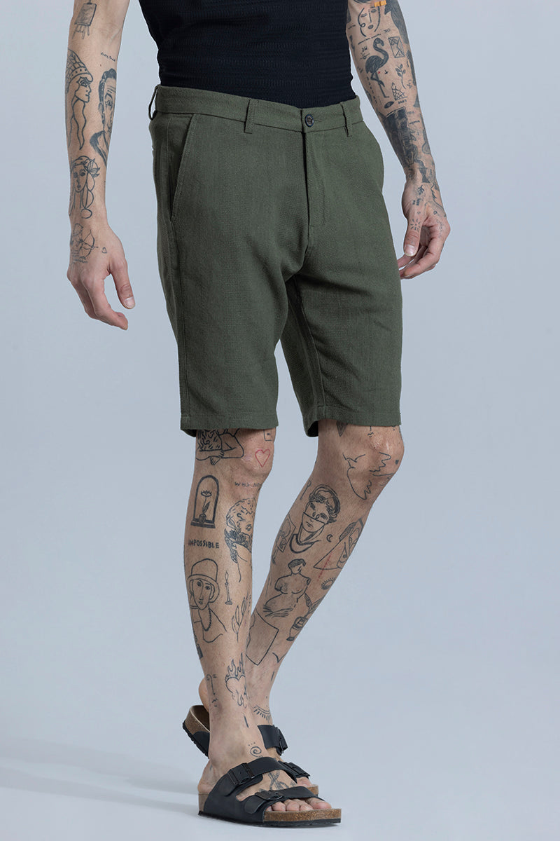 WIND AND SEA SWEAT SHORTS OLIVE M - パンツ