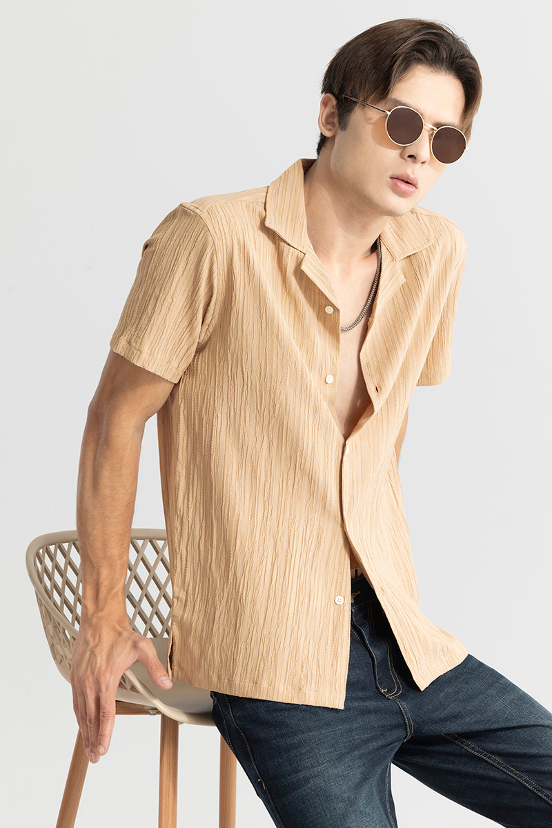 Buy Men's Squish Beige Shirt Online