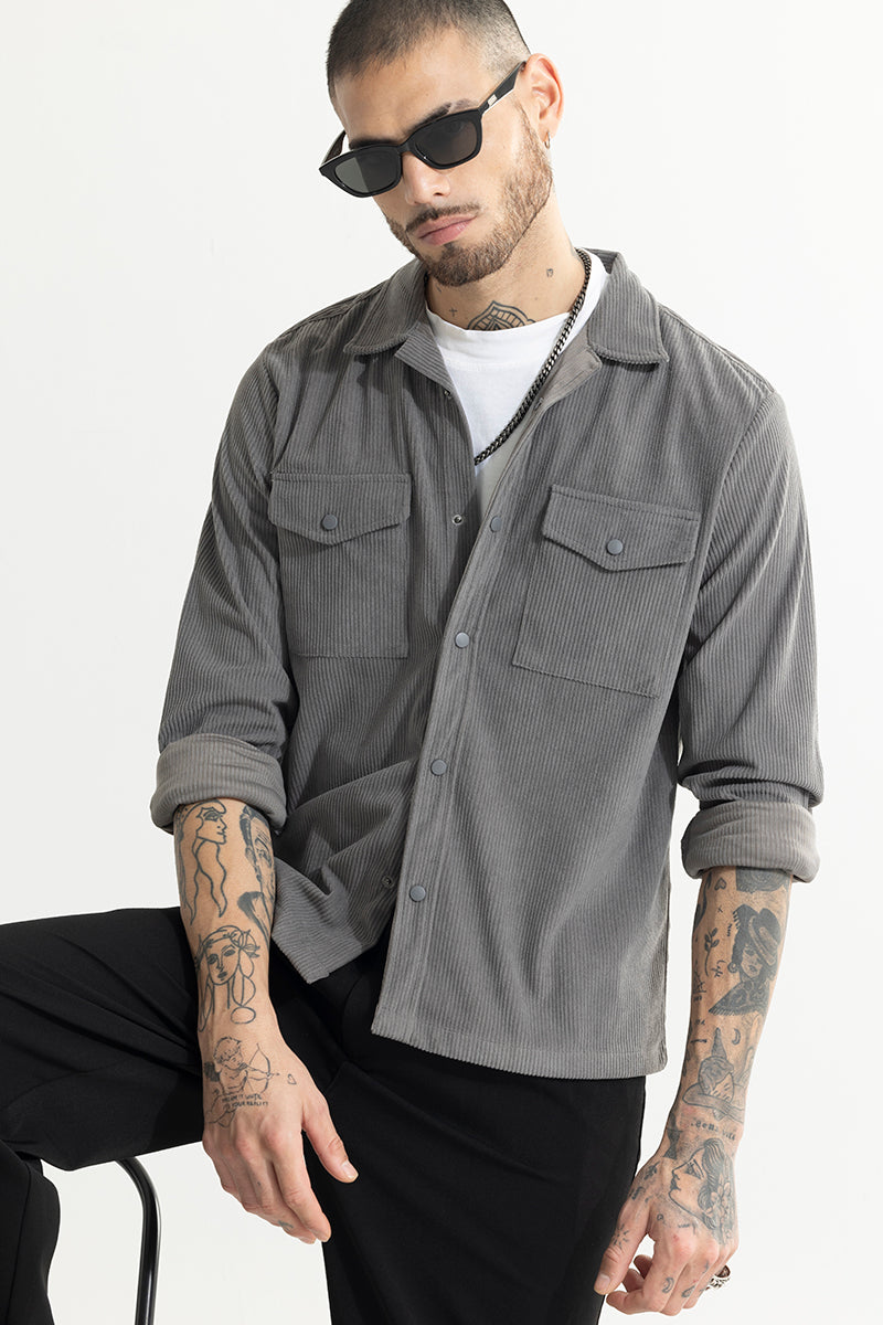 Grey on sale overshirt mens