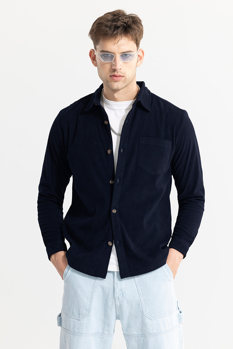 navy corduroy shirt mens