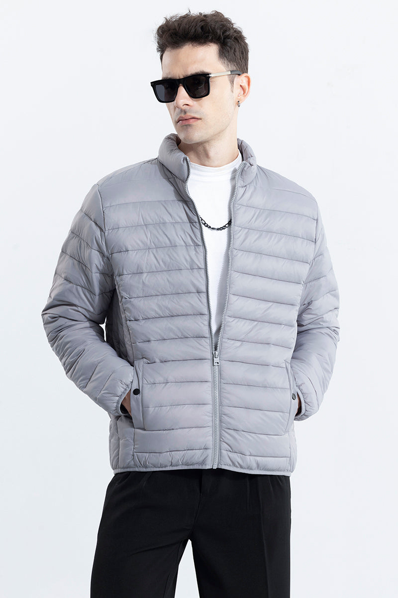 Gray puffer jacket mens sale