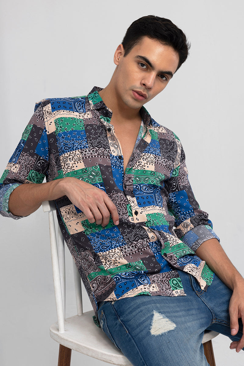 Buy SNITCH Mosaic Bandana Green Shirt Mens Shirt Online at Best Prices in  India - JioMart.