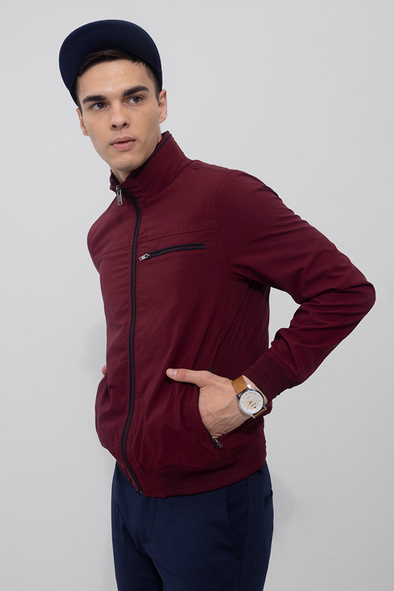 Burgundy colour shop jacket