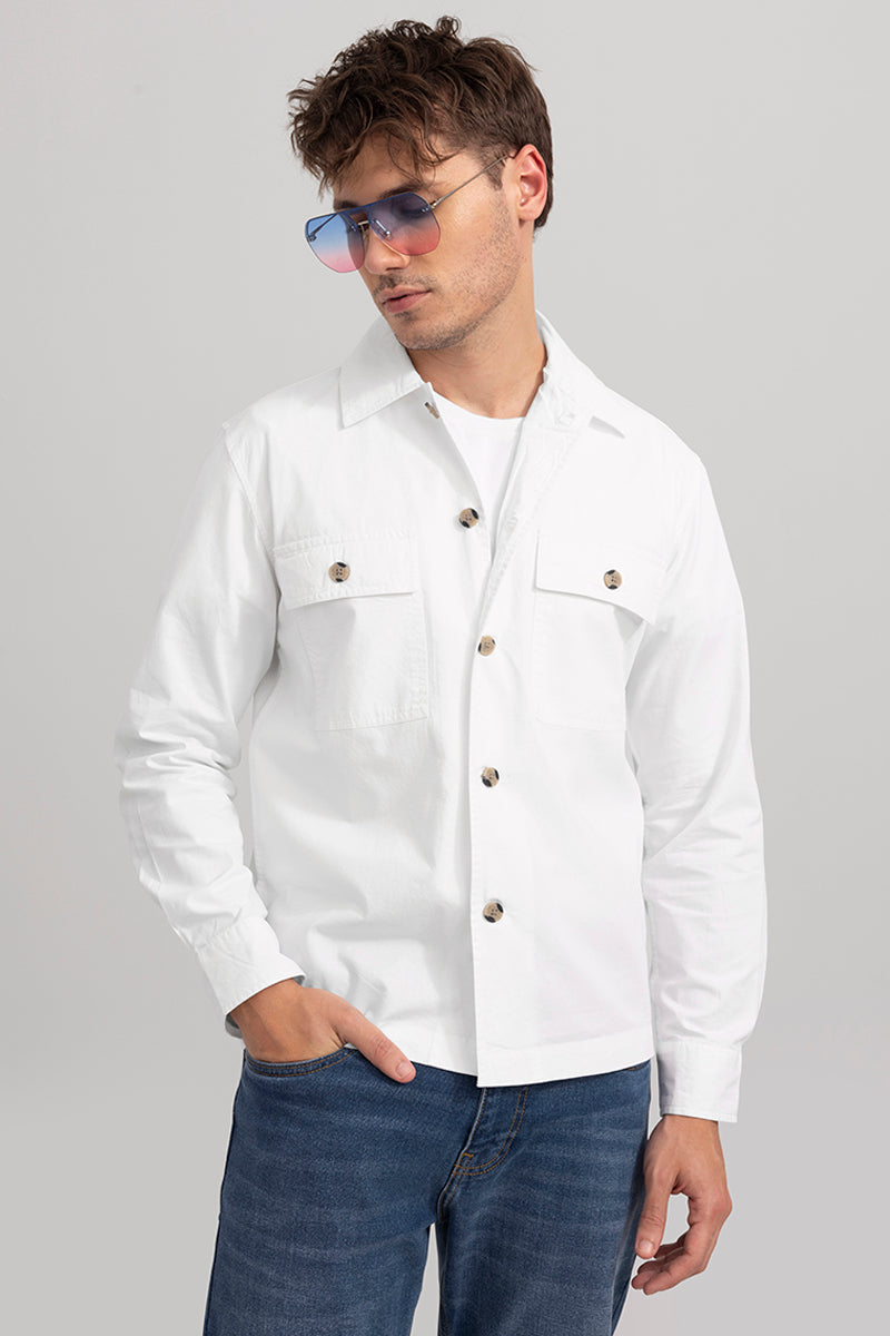 Mens white clearance overshirt