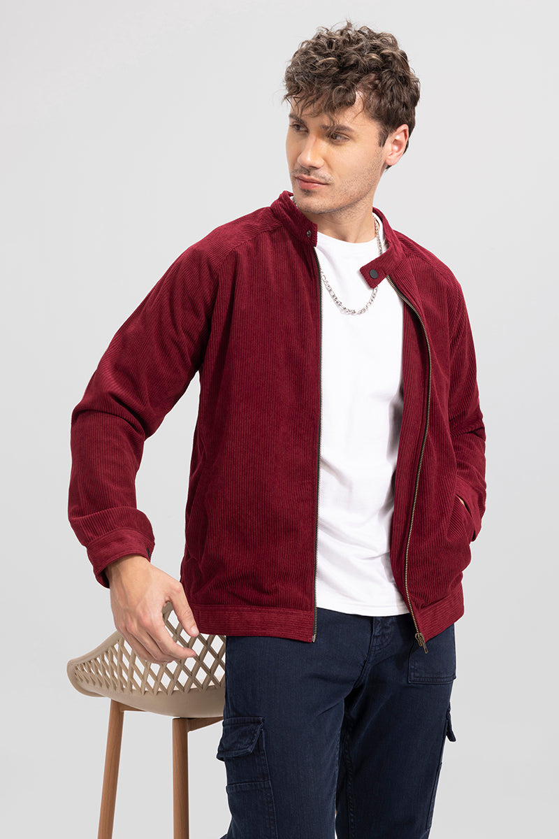 Maroon suede bomber on sale jacket