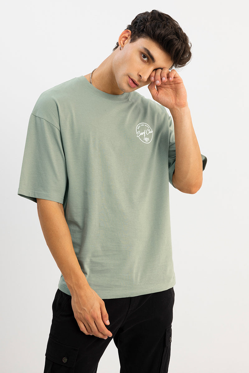 Surf Club Green Oversized T Shirt