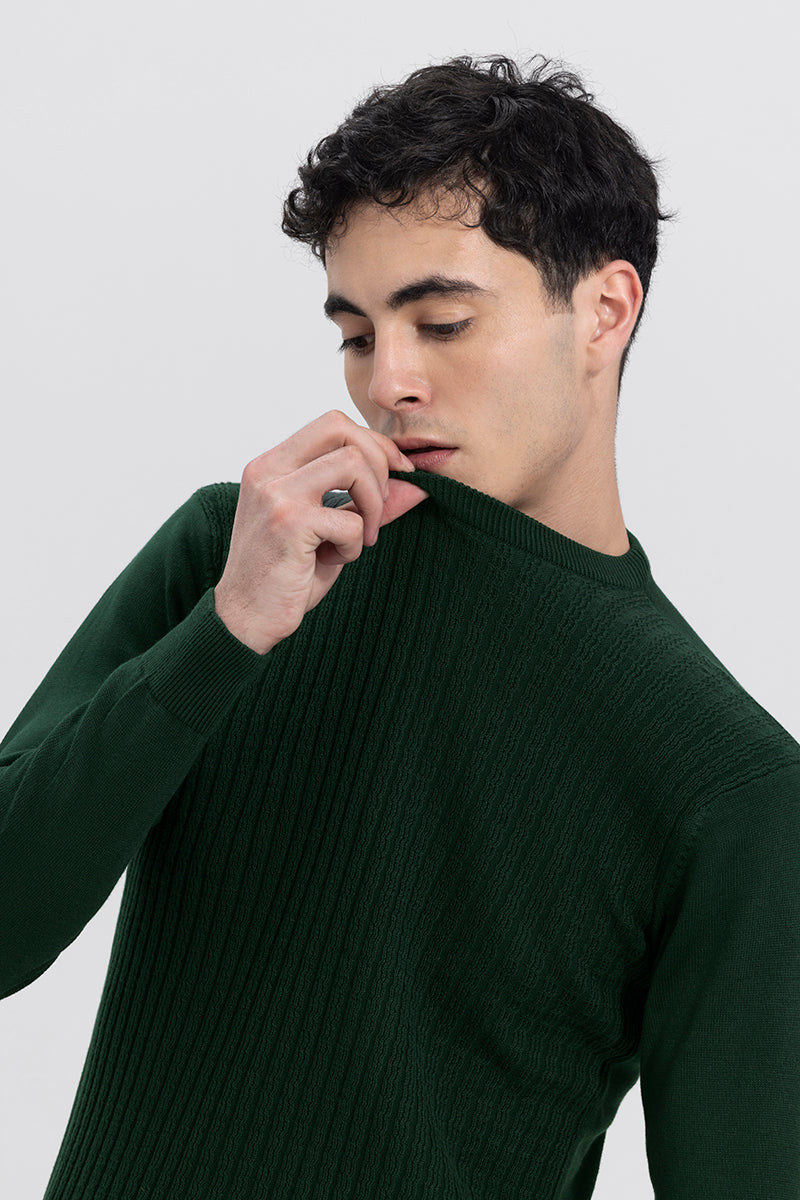 Buy Men's Cordial Green Sweater Online