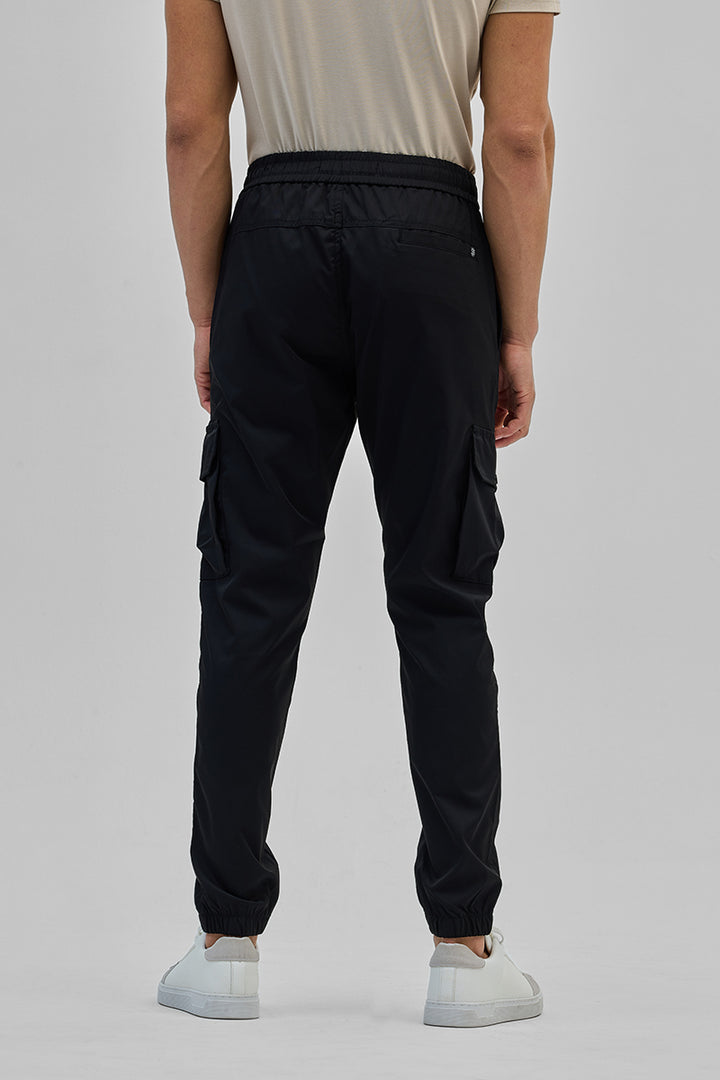 Black 5 Pockets Slim Fit Joggers