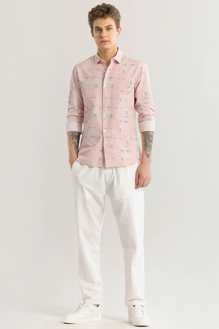 Mintstellar Peach Textured Shirt