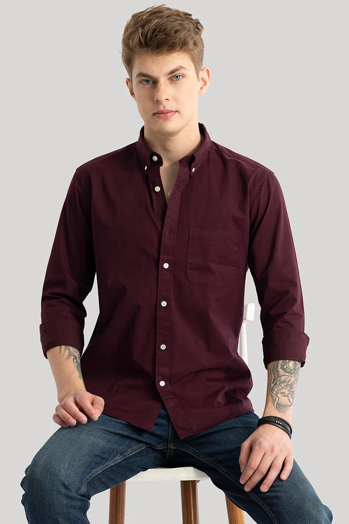 Maroon Oxford Shirt