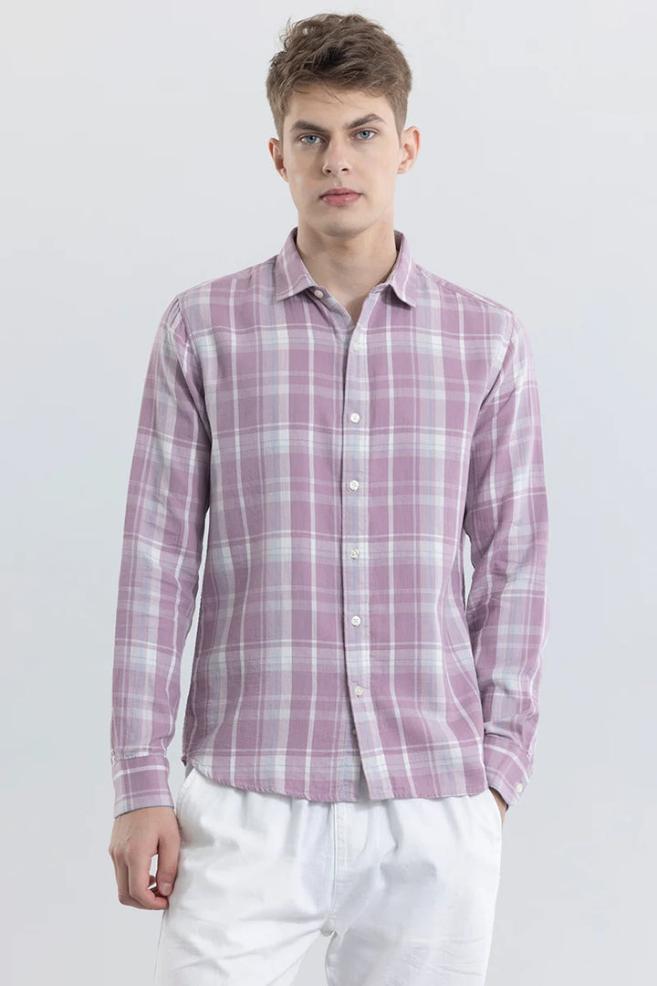 Beatice Purple Checks Shirt