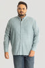 Turquoise Linen Blend Plus Size Shirt