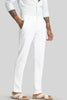 Mads White Plain Irish Linen Trousers