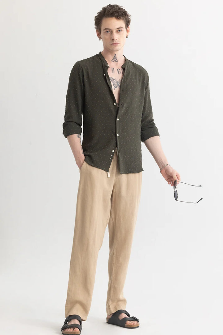 Texturity Textured Olive Shirt