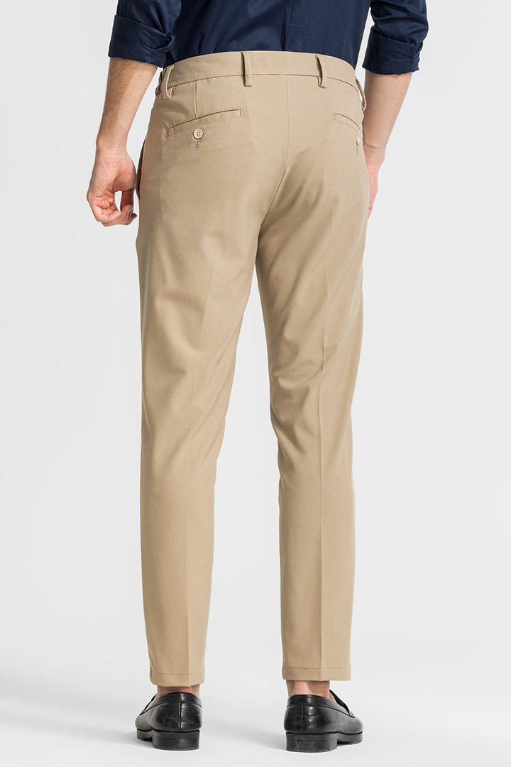 Light Brown Slim Fit Trousers