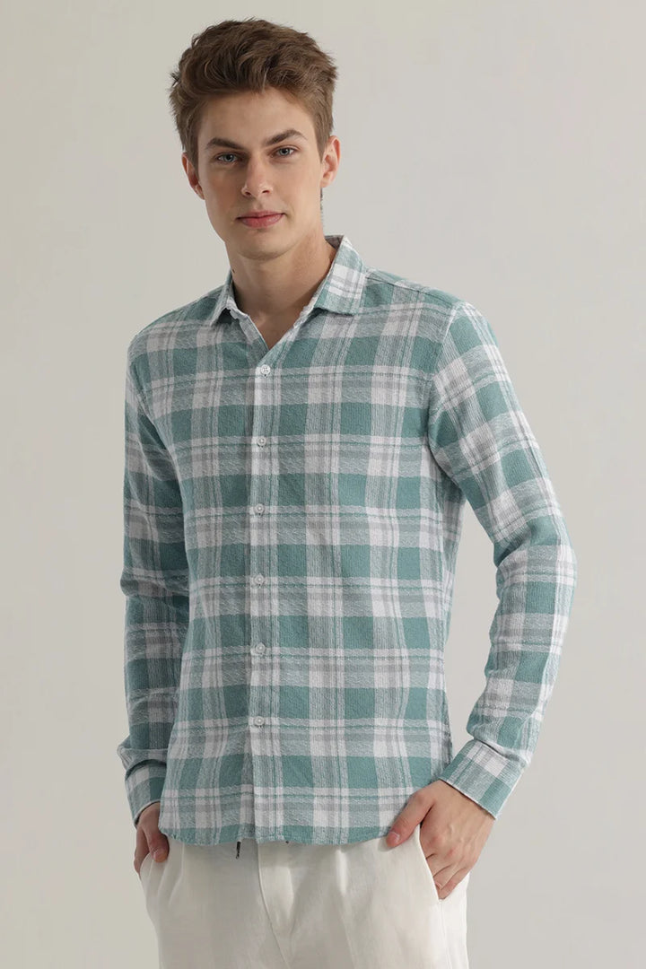 Plaided Blue Check Shirt