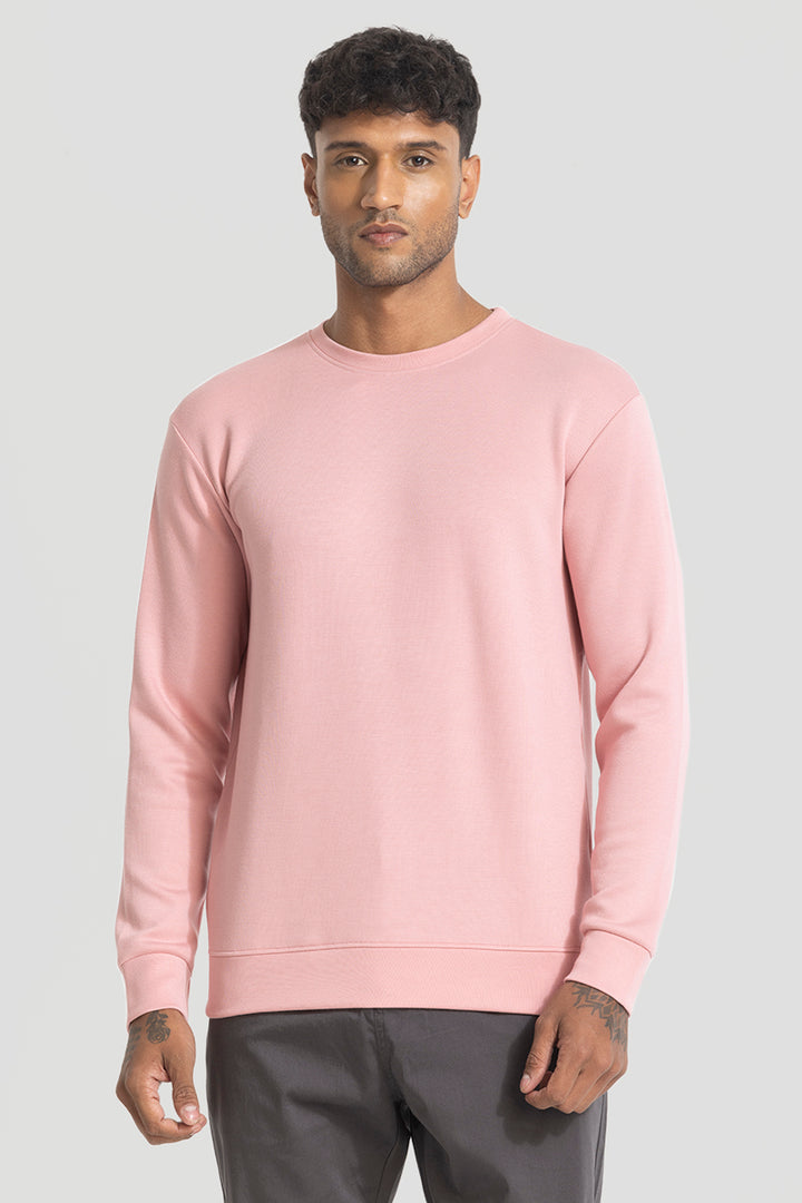 Pink Solid Sweatshirt