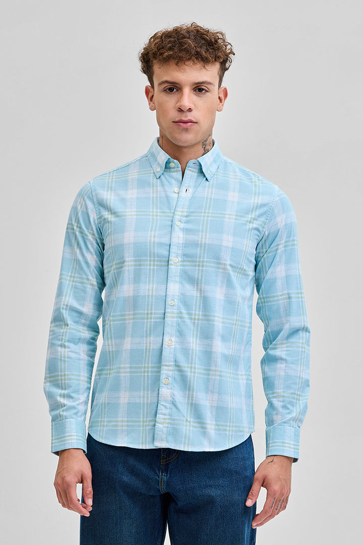 Light Blue Checks Oxford Shirt