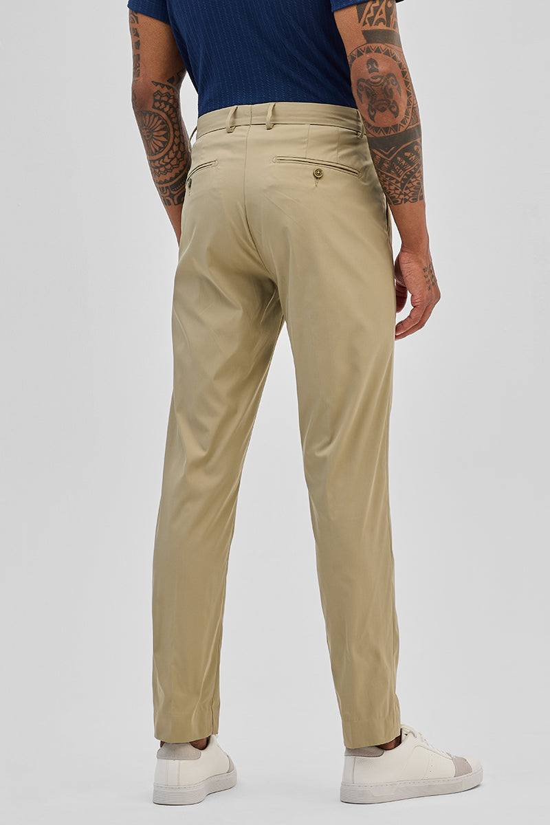 Beige Slim Fit Chinos