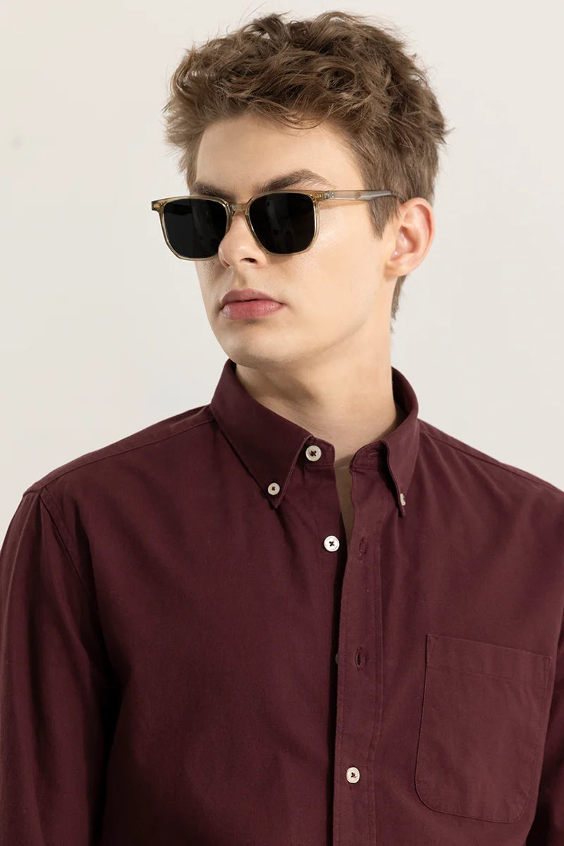 Shirtolo Plain Maroon Shirt