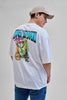 Knock'Em Down White Oversized T-Shirt