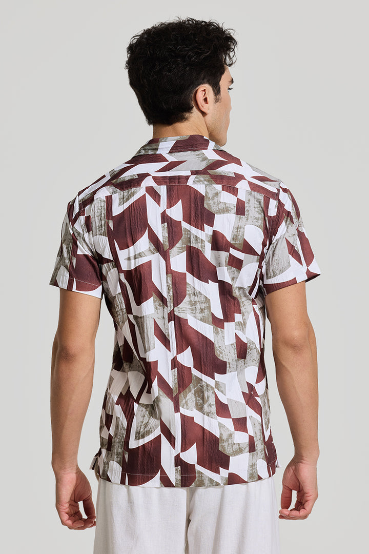 Mauve Cuban Abstract Shirt