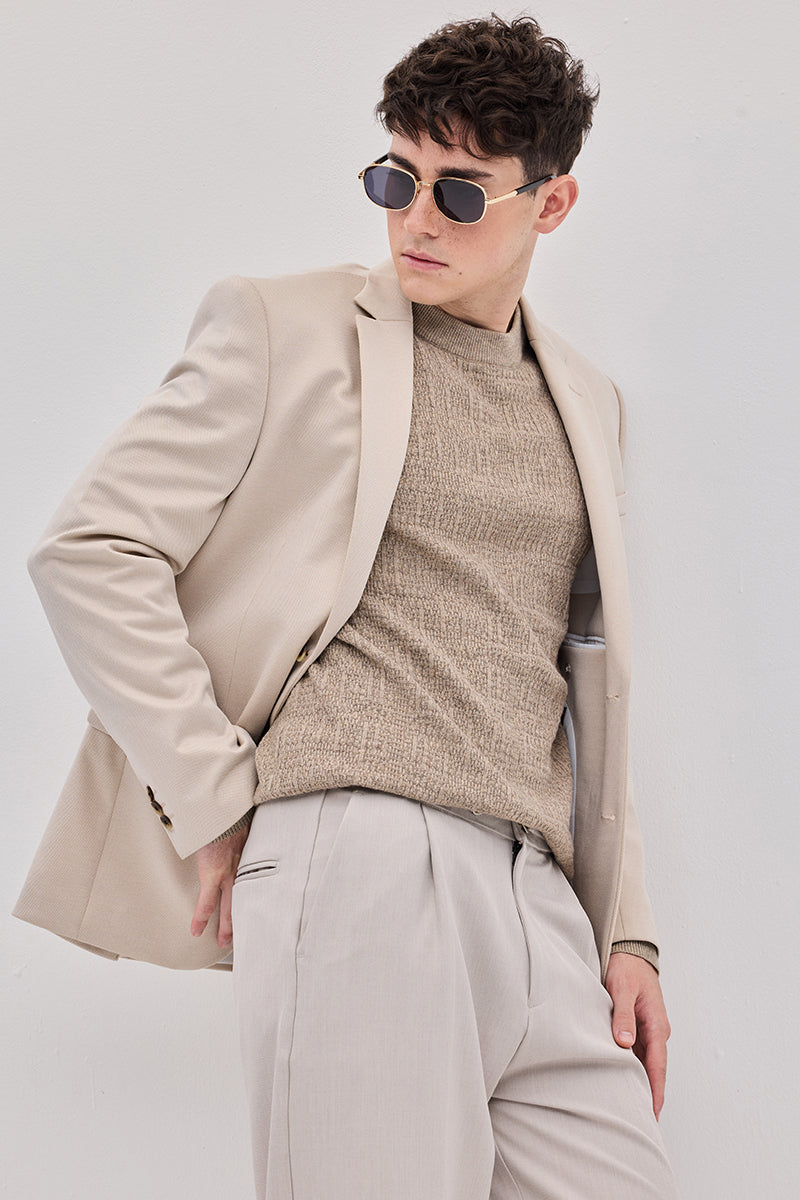 Beige Knitted Sweater