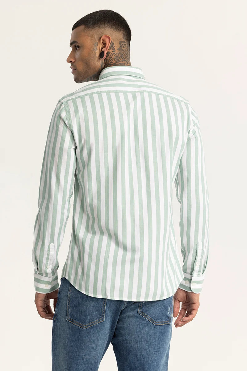 Light Green Stripes Shirt