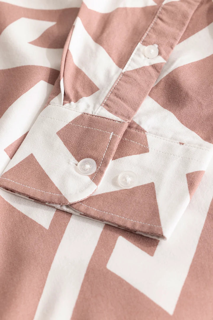 Light Pink Abstract Printed Shirt