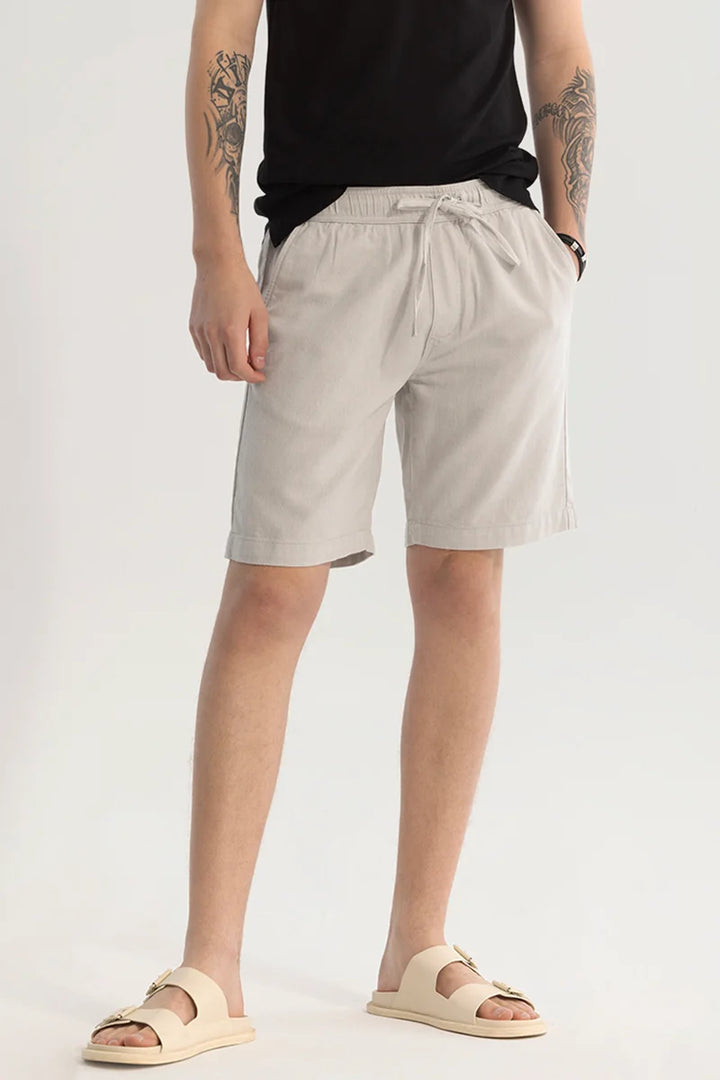 Light Grey Cotton Shorts