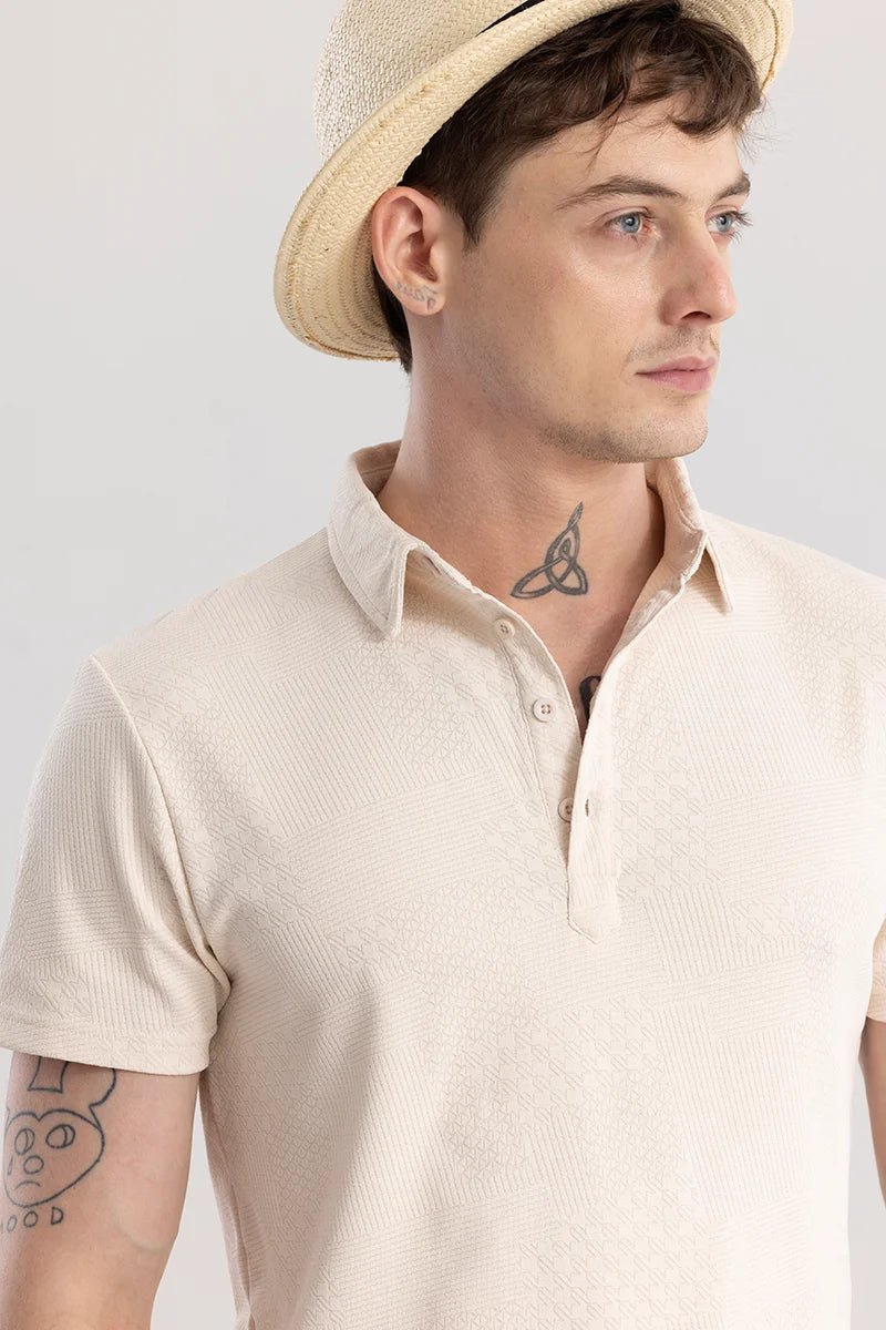 Meteor Cream Polo T-Shirt