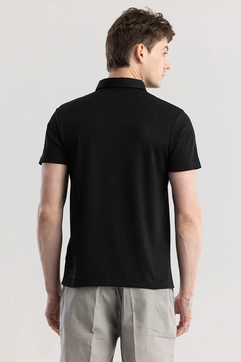 Meteor Black Polo T-Shirt