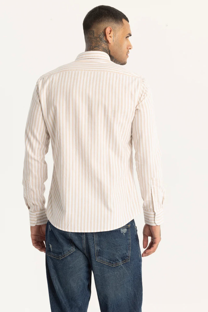 Beige Oxford Stripes shirt