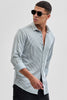 Green Stripes Slim Fit Stretch Shirt