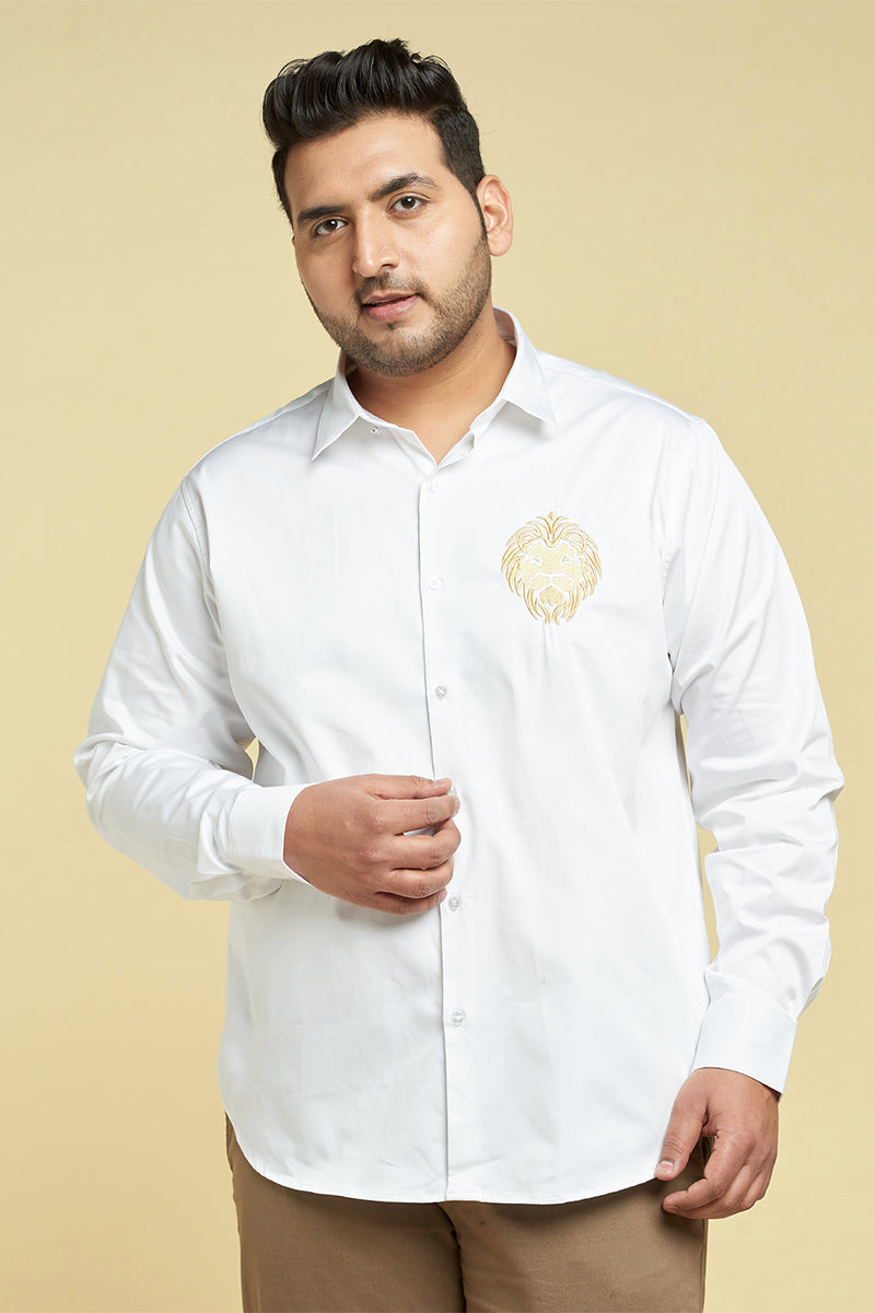 Masai Lion White Shirt - SNITCH