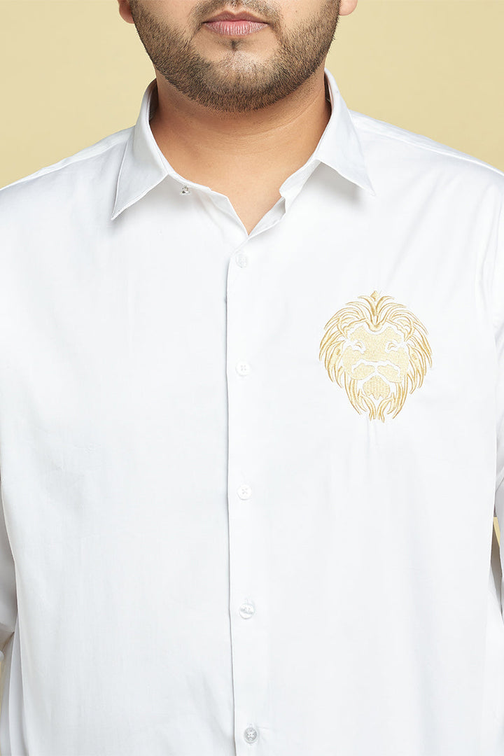 Masai Lion White Shirt - SNITCH