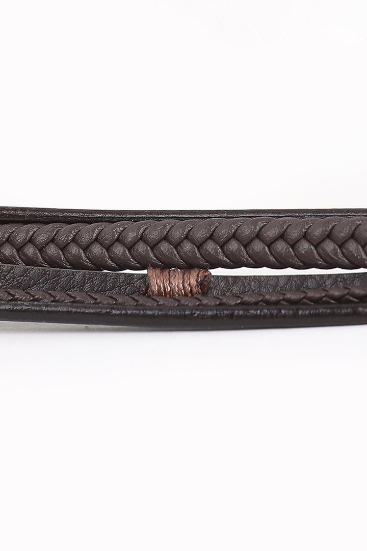 Rustic Revolve Brown Braided Braclet