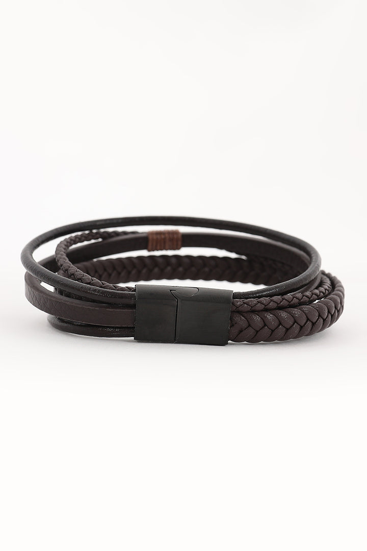 Rustic Revolve Brown Braided Braclet