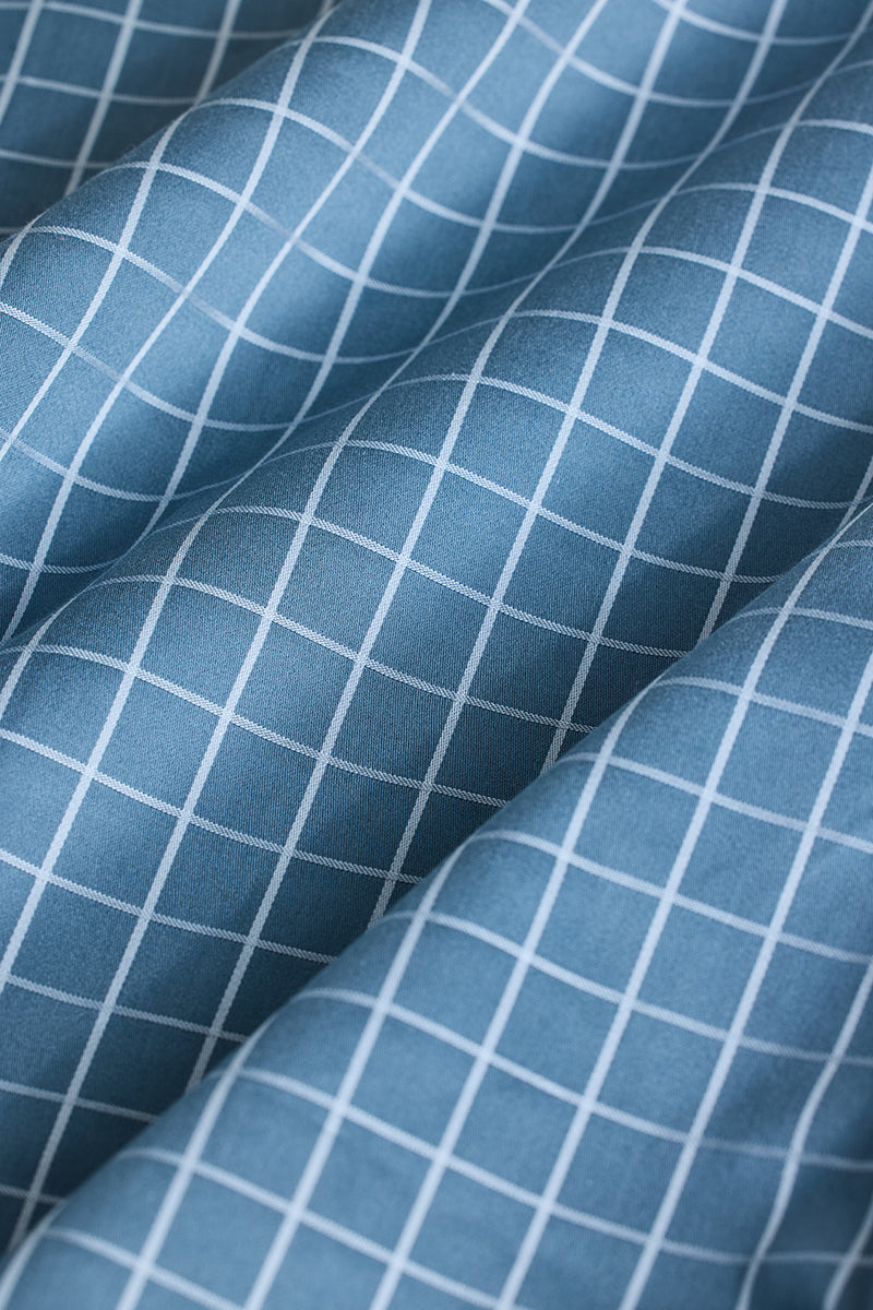 Blue Checks Slim Fit Shirt