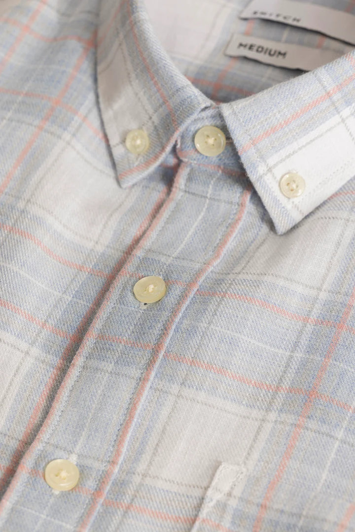 Drift Light Grey Checks Shirt