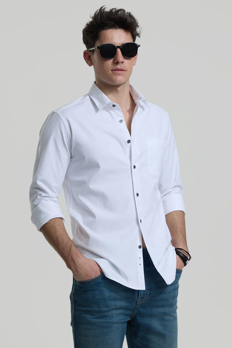 White Slim Fit Shirt