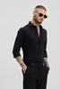 Black Slim Fit Stretch Shirt