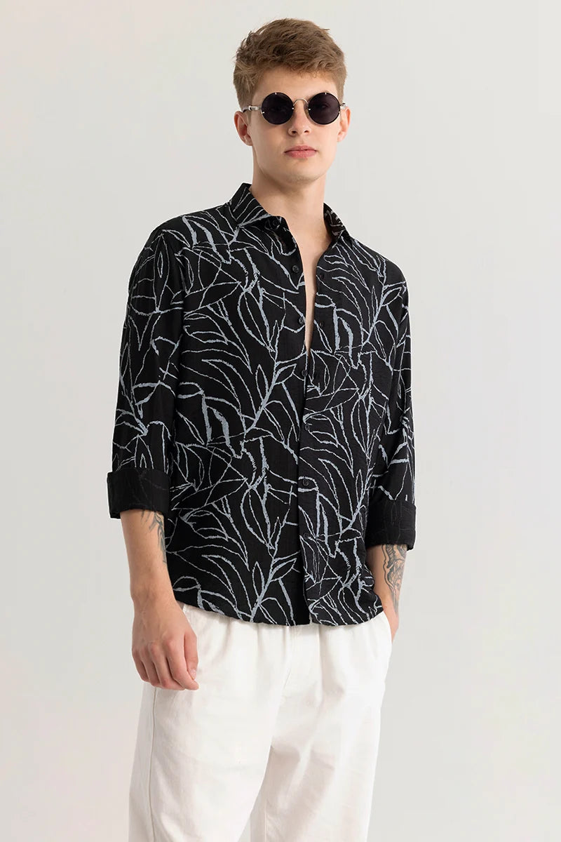 Finn Abstract Black Shirt