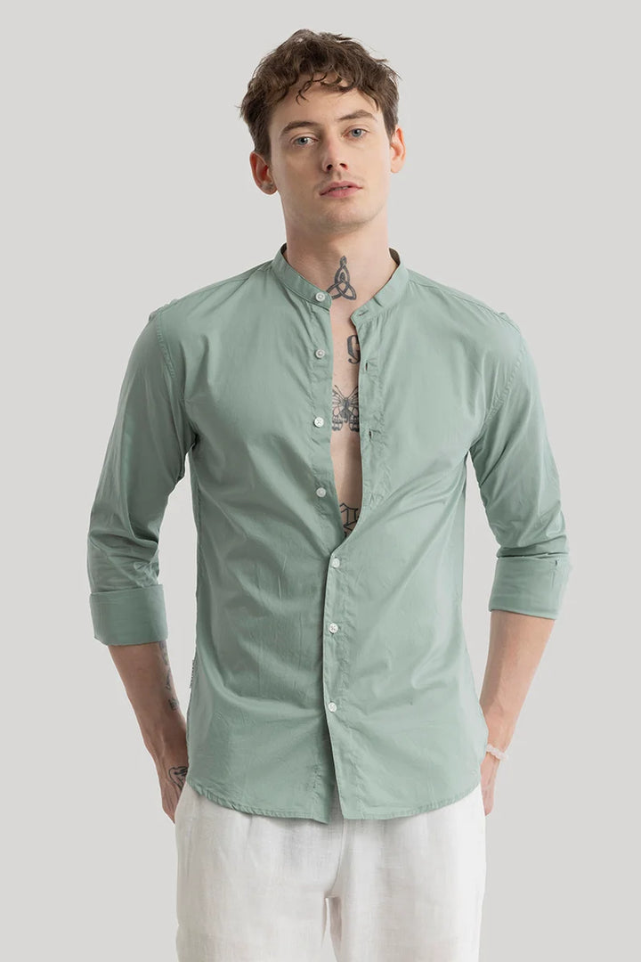 Yngve Green Plain Shirt