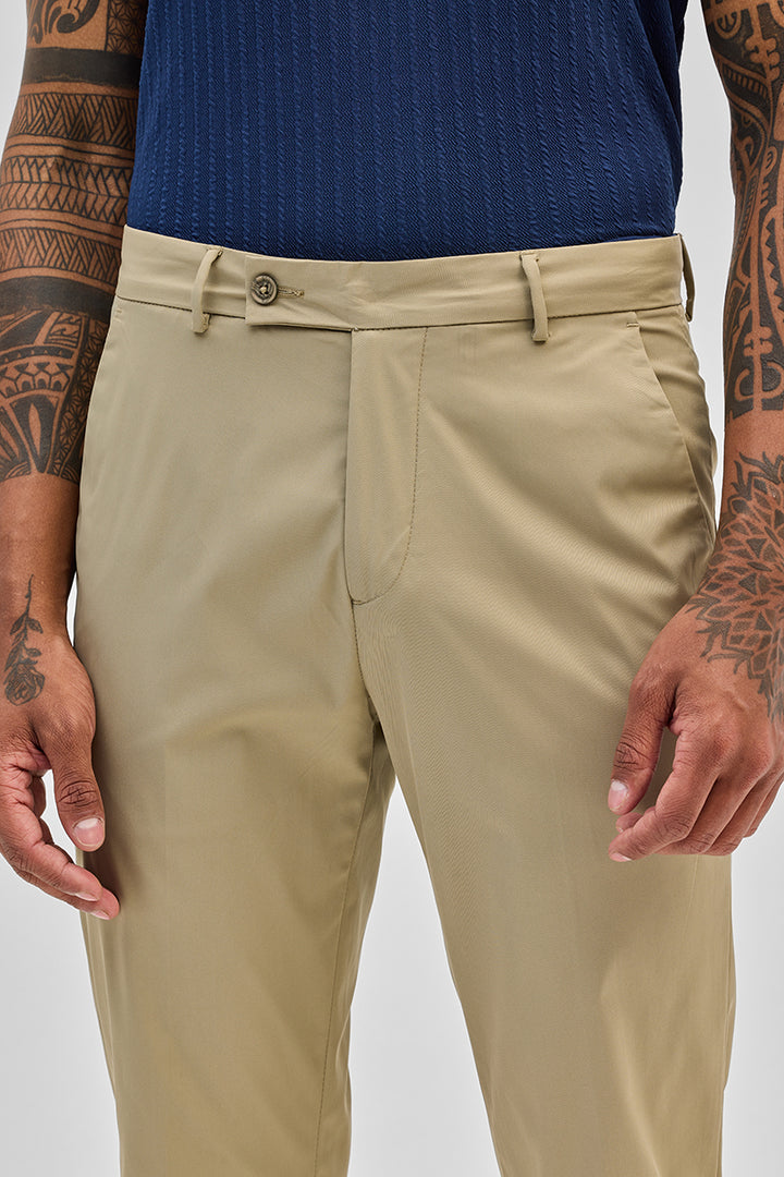 Beige Slim Fit Chinos