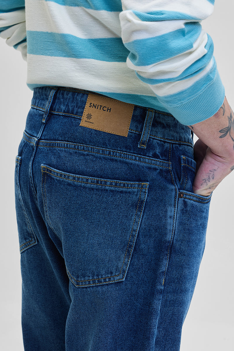 Dark Blue Baggy Fit Jeans